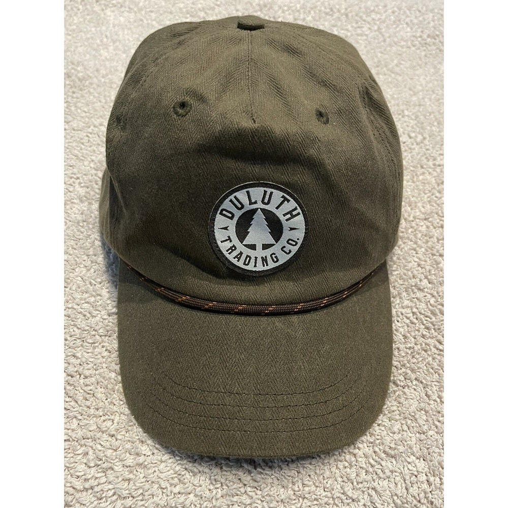 Duluth Trading Company Mens Adjustable Cap Hat Size L/XL Brown Patch Logo Rare